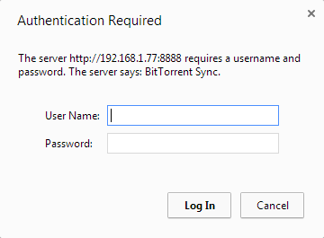 bittorrent sync forked to background